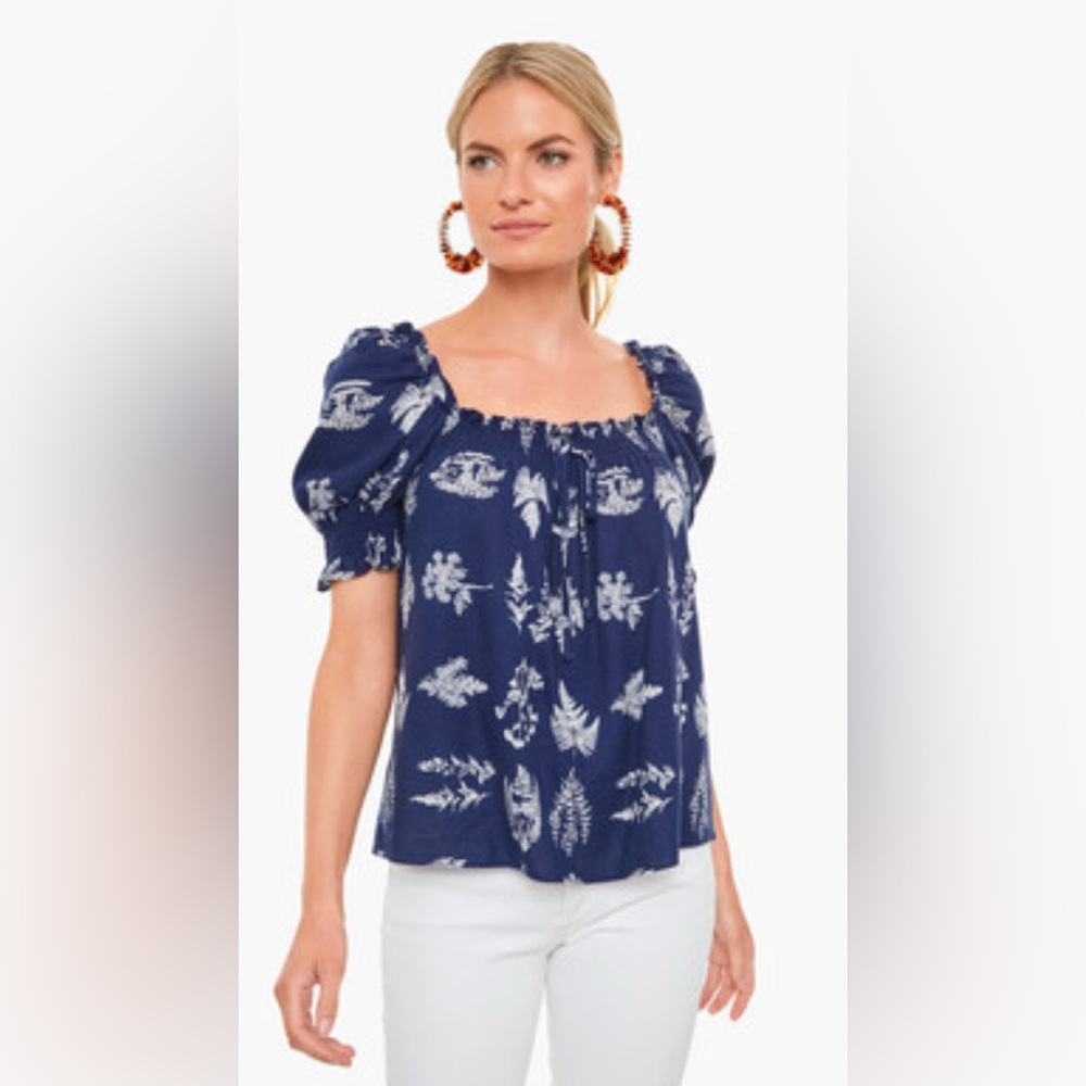 Tuckernuck Blue and White Floral Blouse